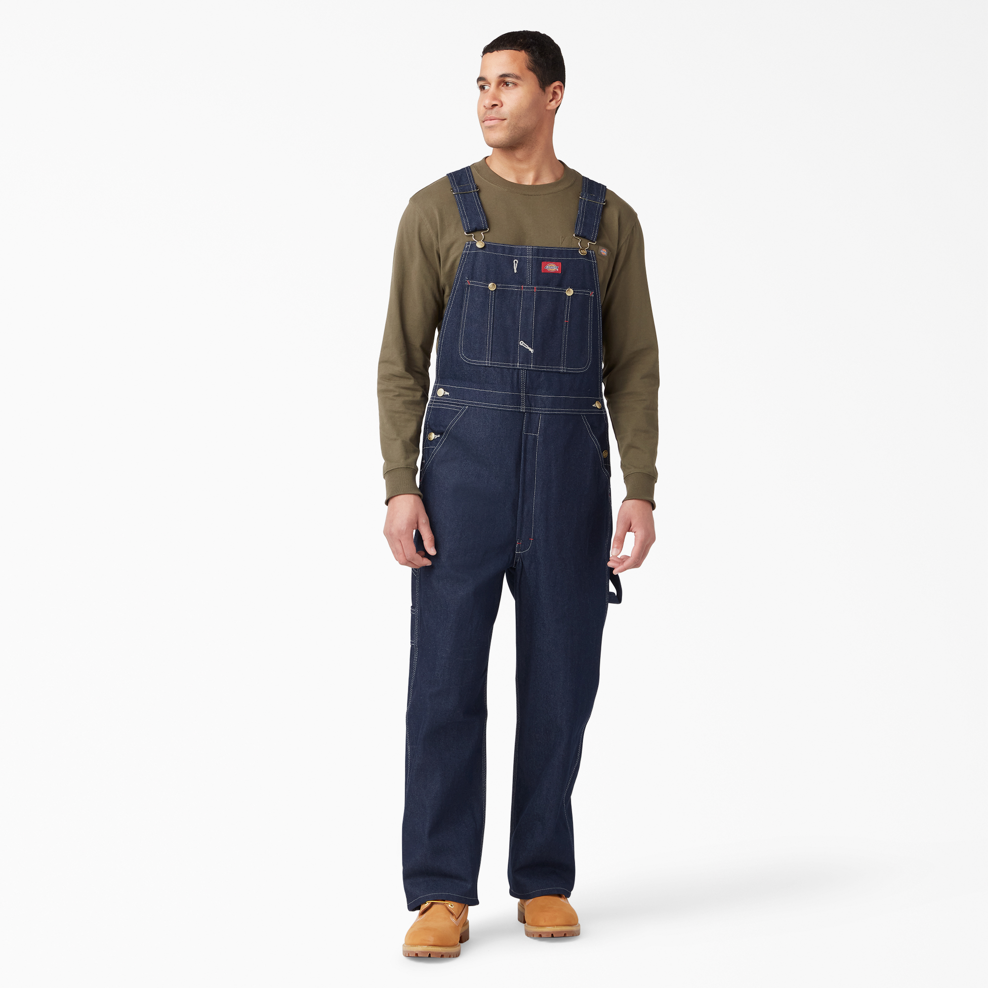 flannel lined denim bib overalls