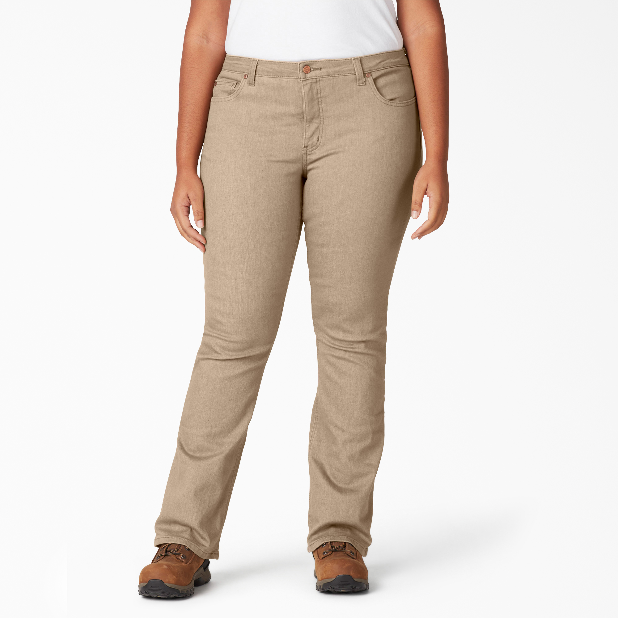 Women's Perfect Shape Plus Bootcut Stretch Denim Jeans - Stonewashed Bronze Sand (S1S)