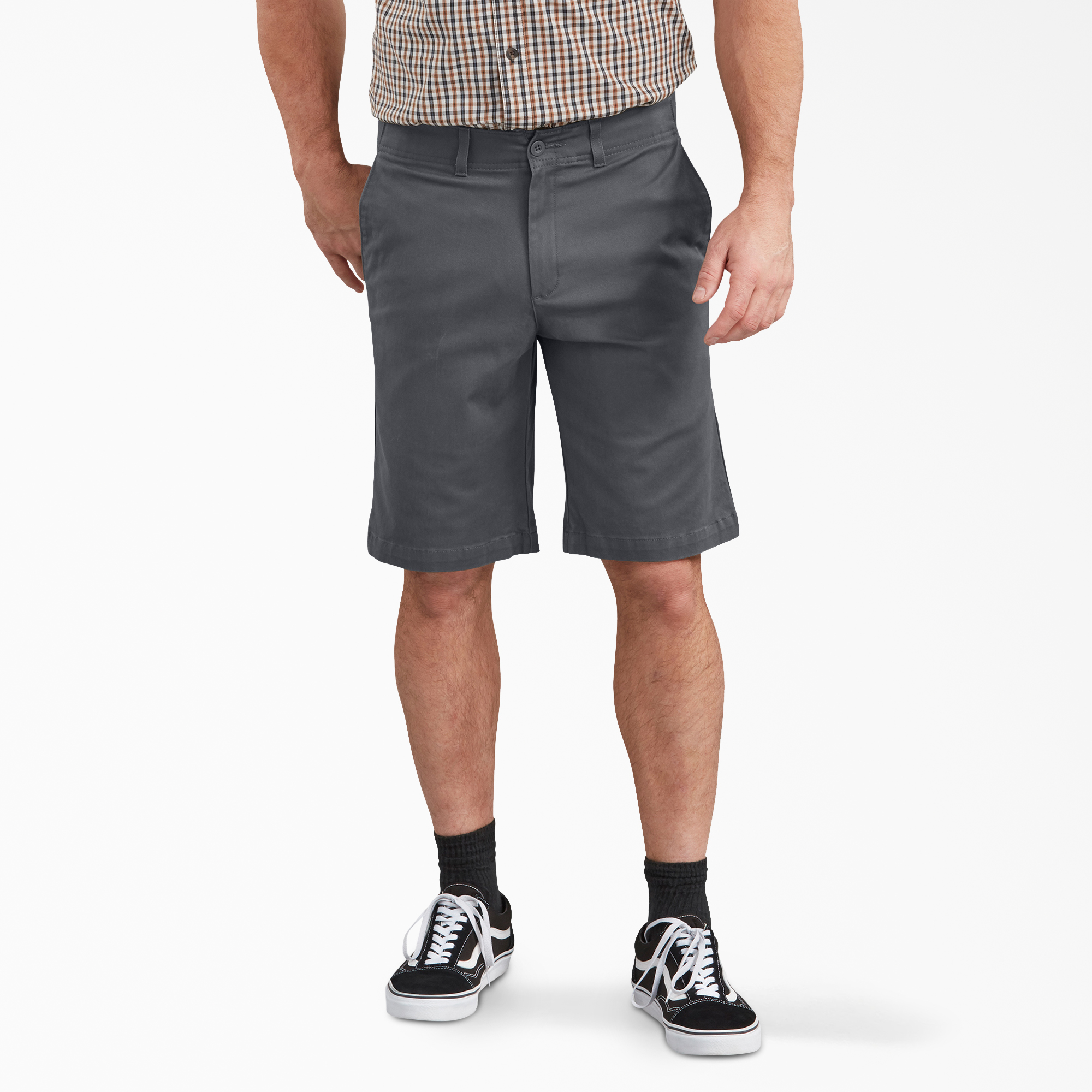Dickies X-Series FLEX 11" Active Waist Washed Chino Shorts - Rinsed Charcoal Gray (RCH)