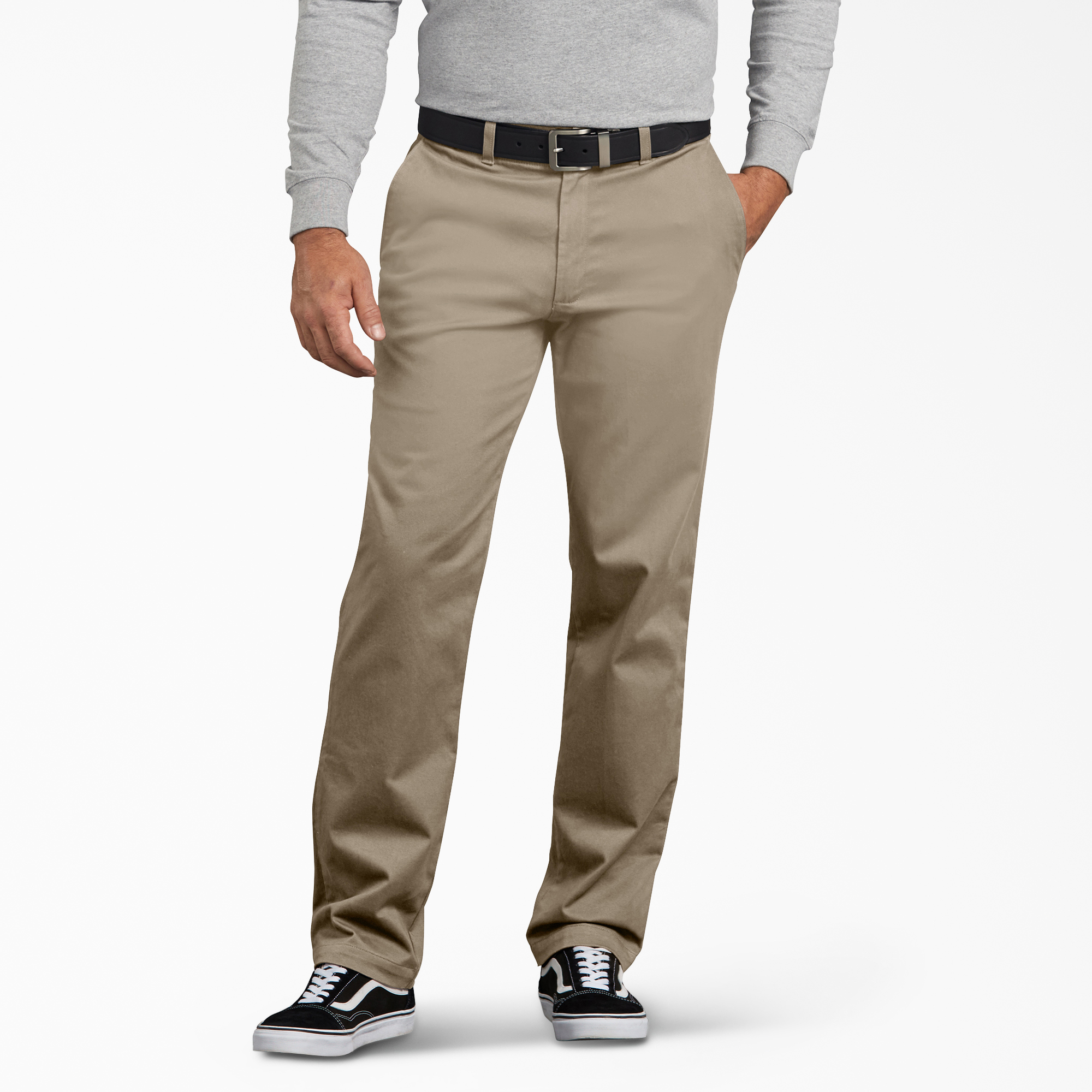 Dickies X-Series Active Waist Slim Tapered Fit Washed Chino Pants - Desert Khaki (RDS)