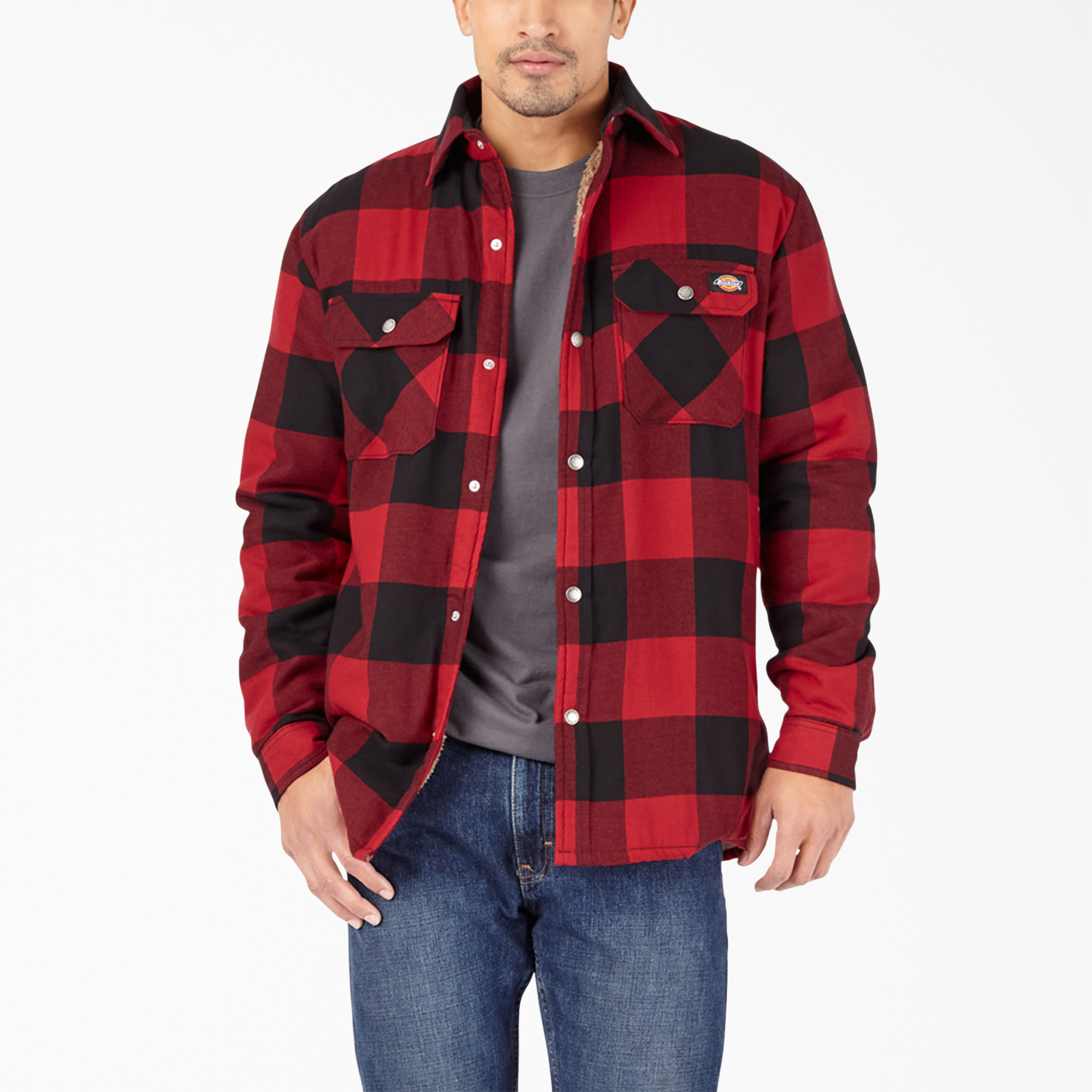black and white flannel shirt jacket