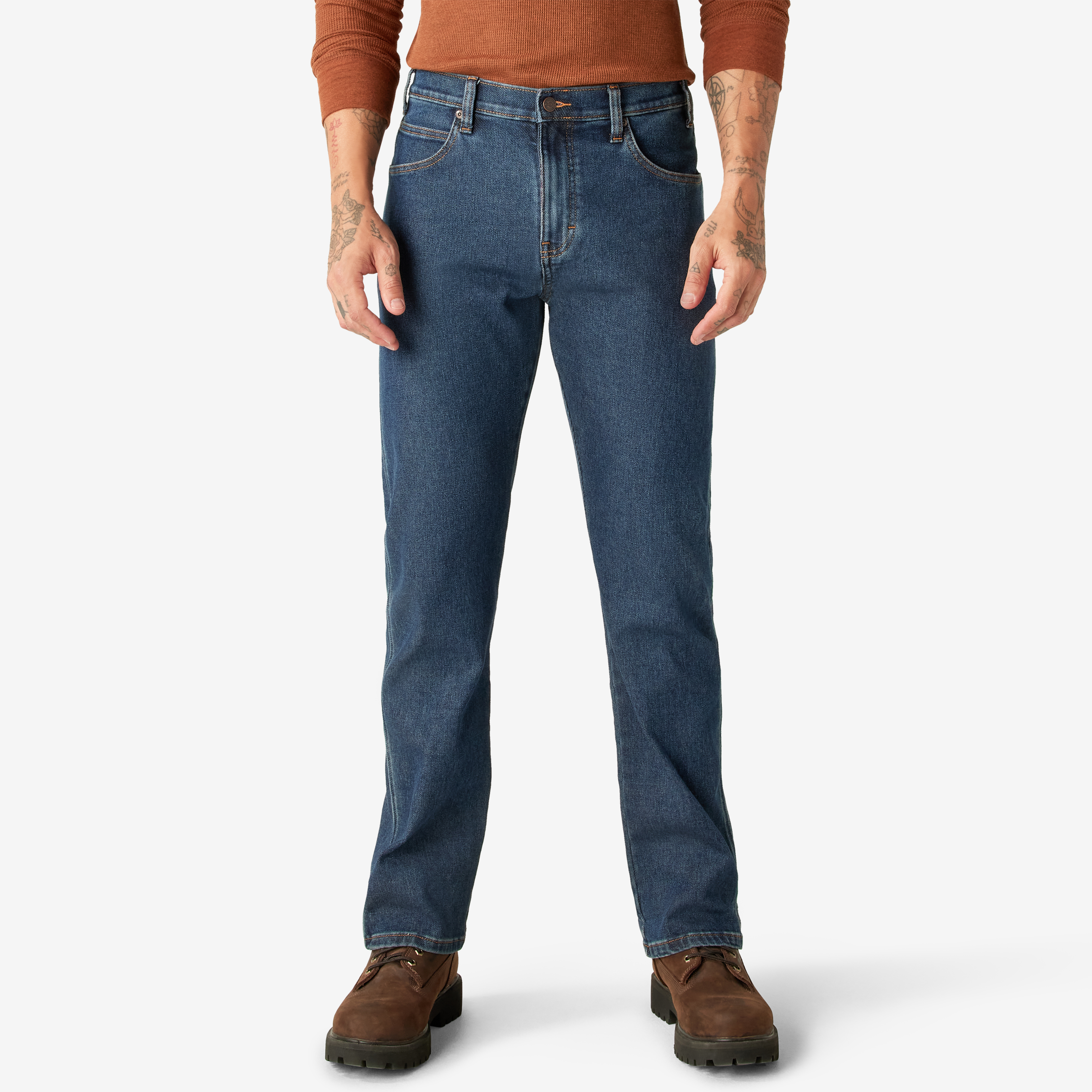 Warming 5-Pocket Lined Denim Jeans - Stonewashed Indigo (SIWR)
