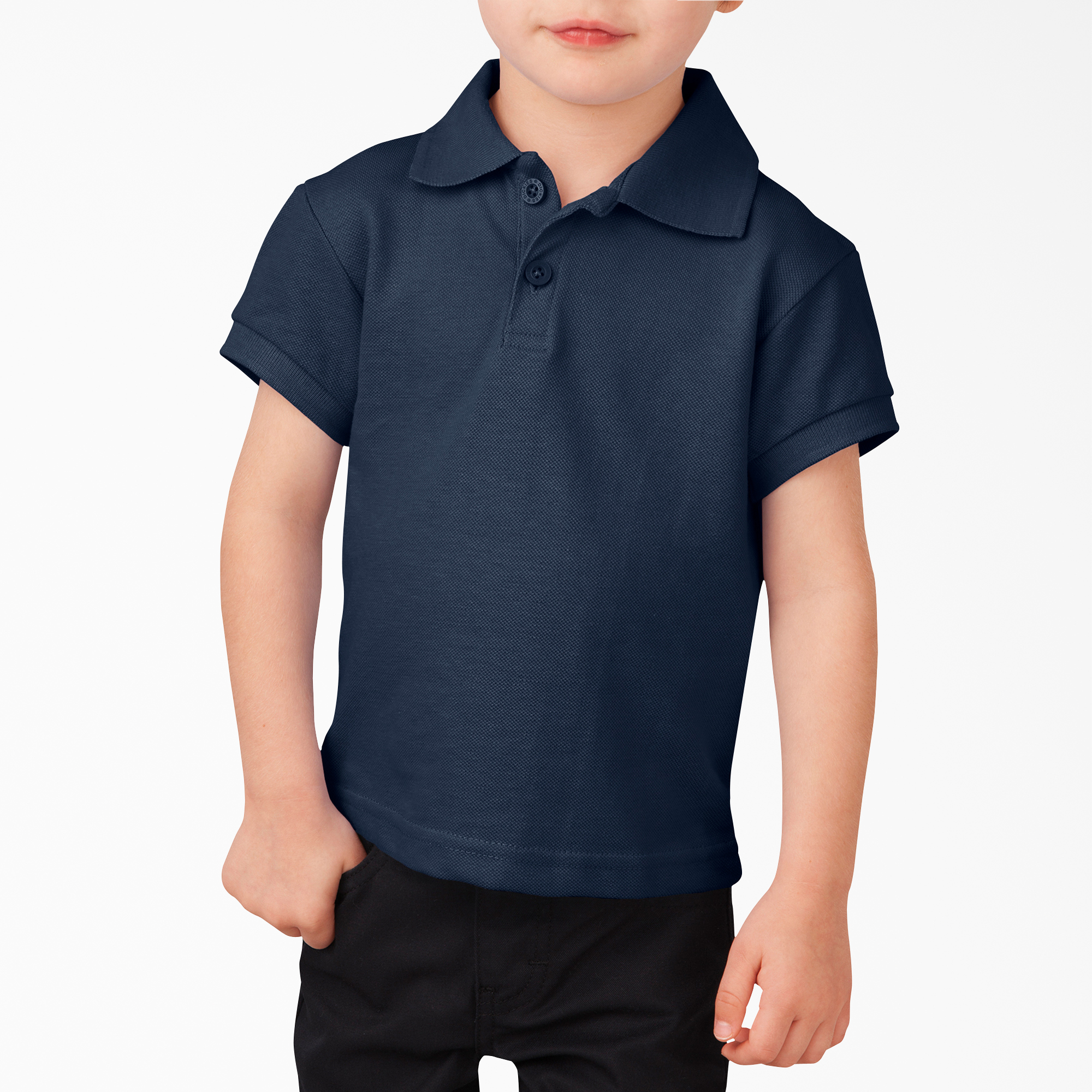 Toddler Short Sleeve Piqué Polo Shirt - Dark Navy (DN)