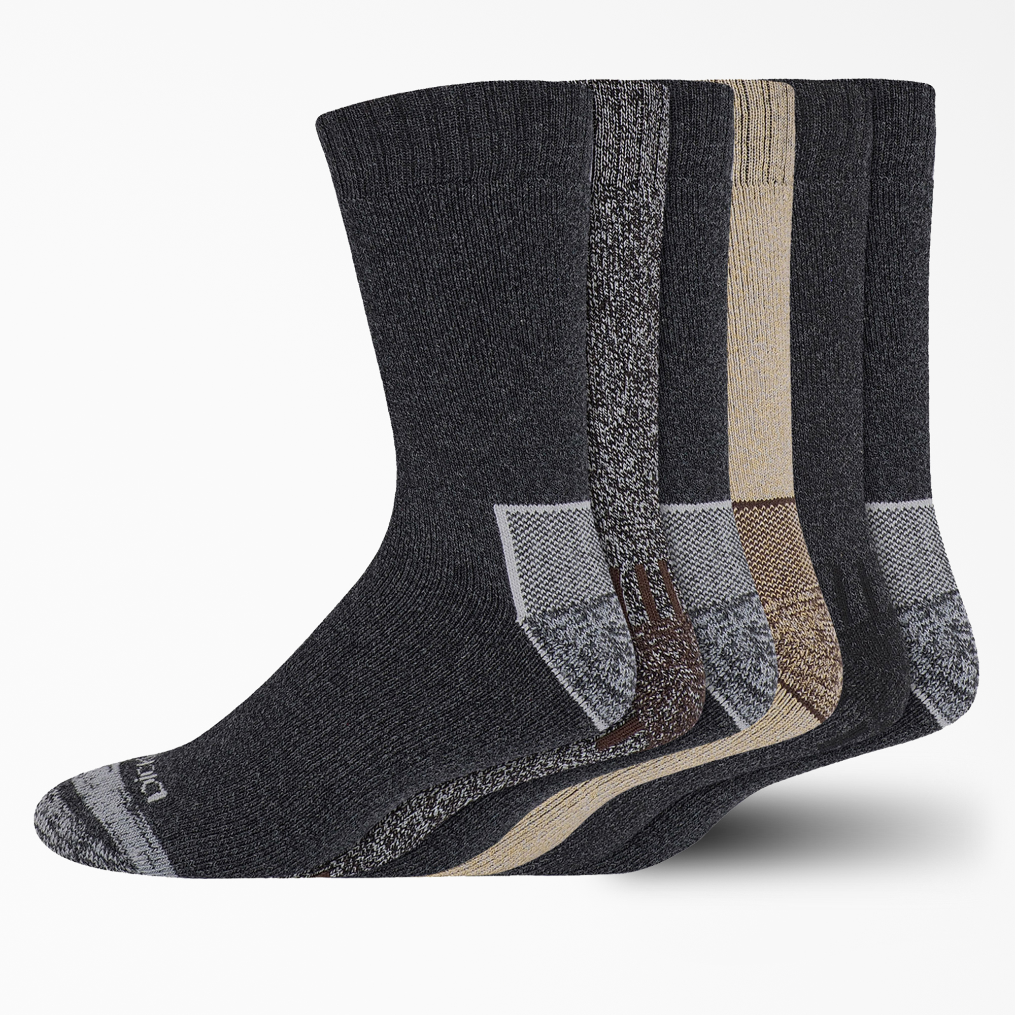 Outdoor Moisture Control Socks, 6-Pack - Black (BK)