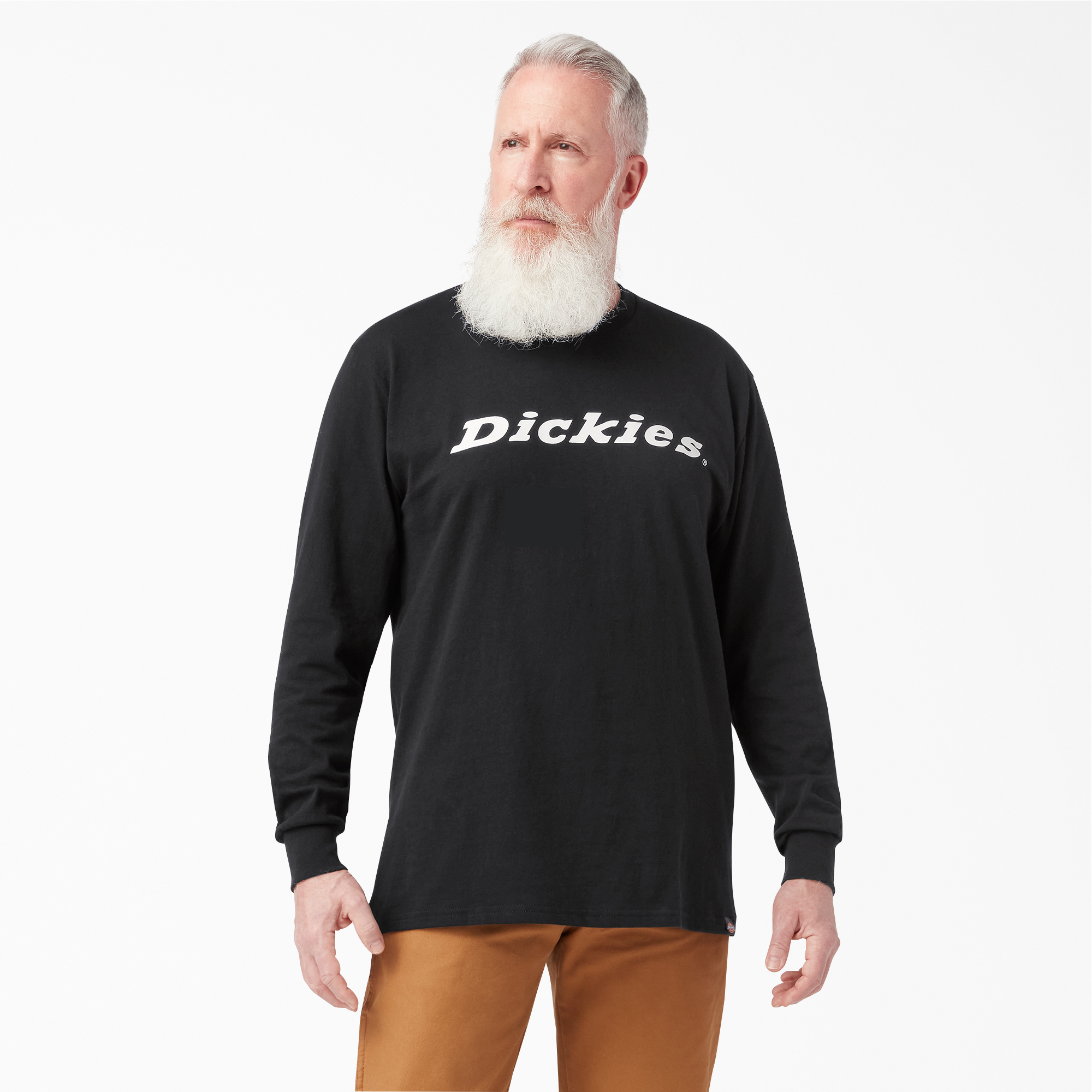 Long Sleeve Regular Fit Icon Graphic T-Shirt - Black (ABK)