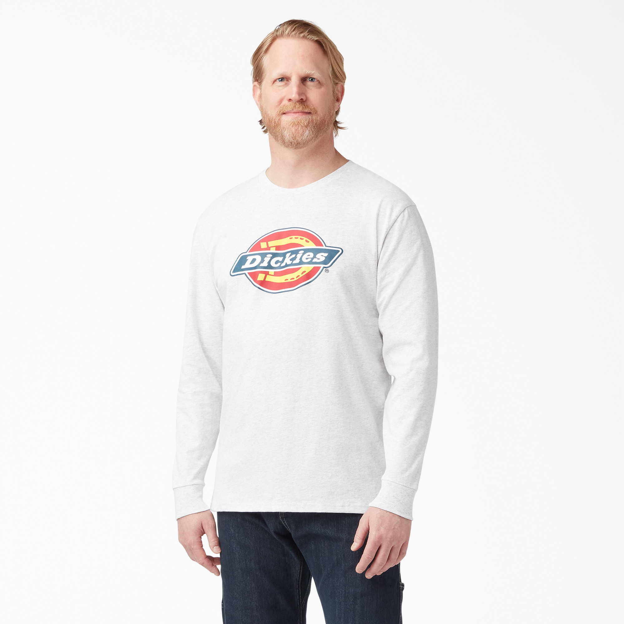 Long Sleeve Regular Fit Icon Graphic T-Shirt - Ash Gray (AG)