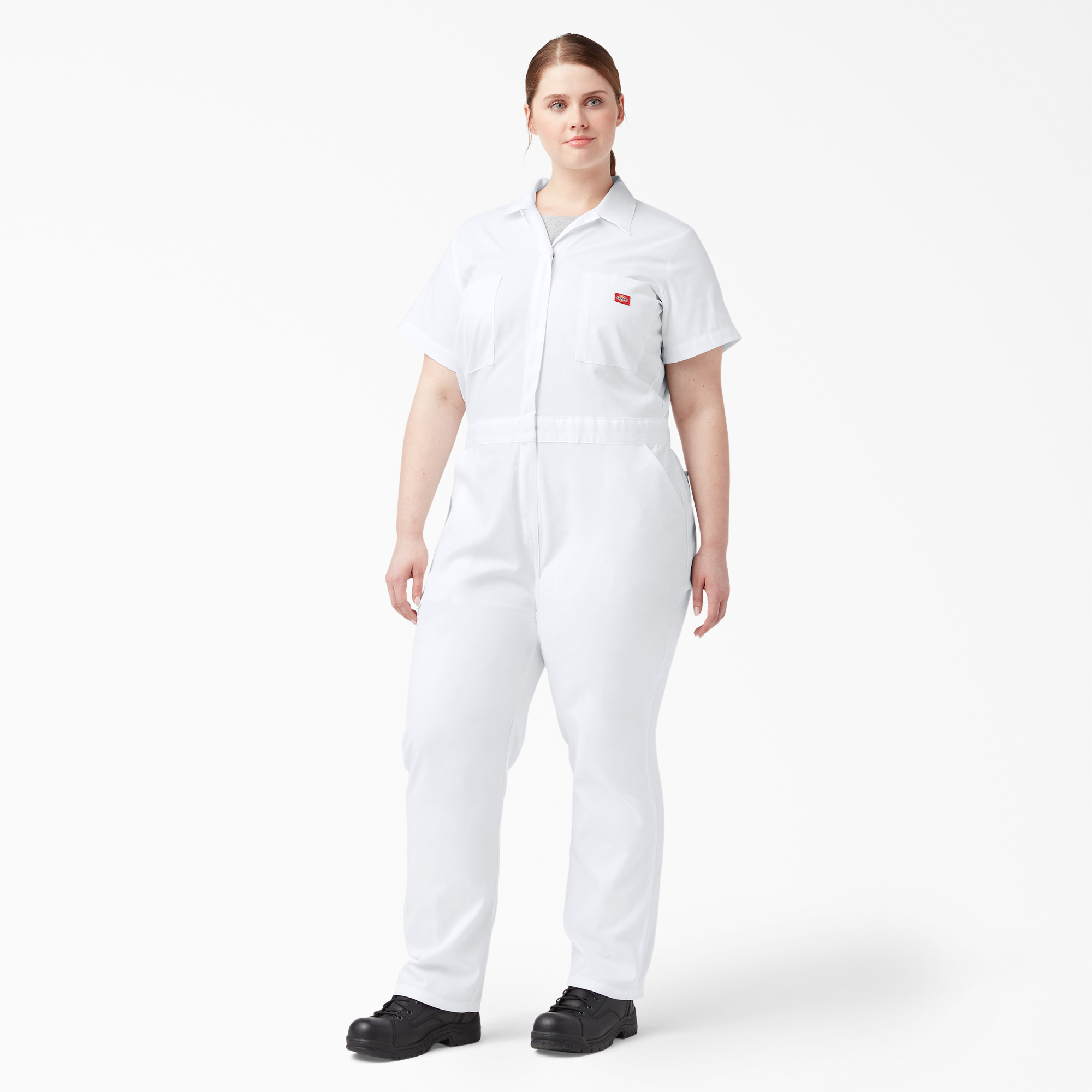 women's white overalls