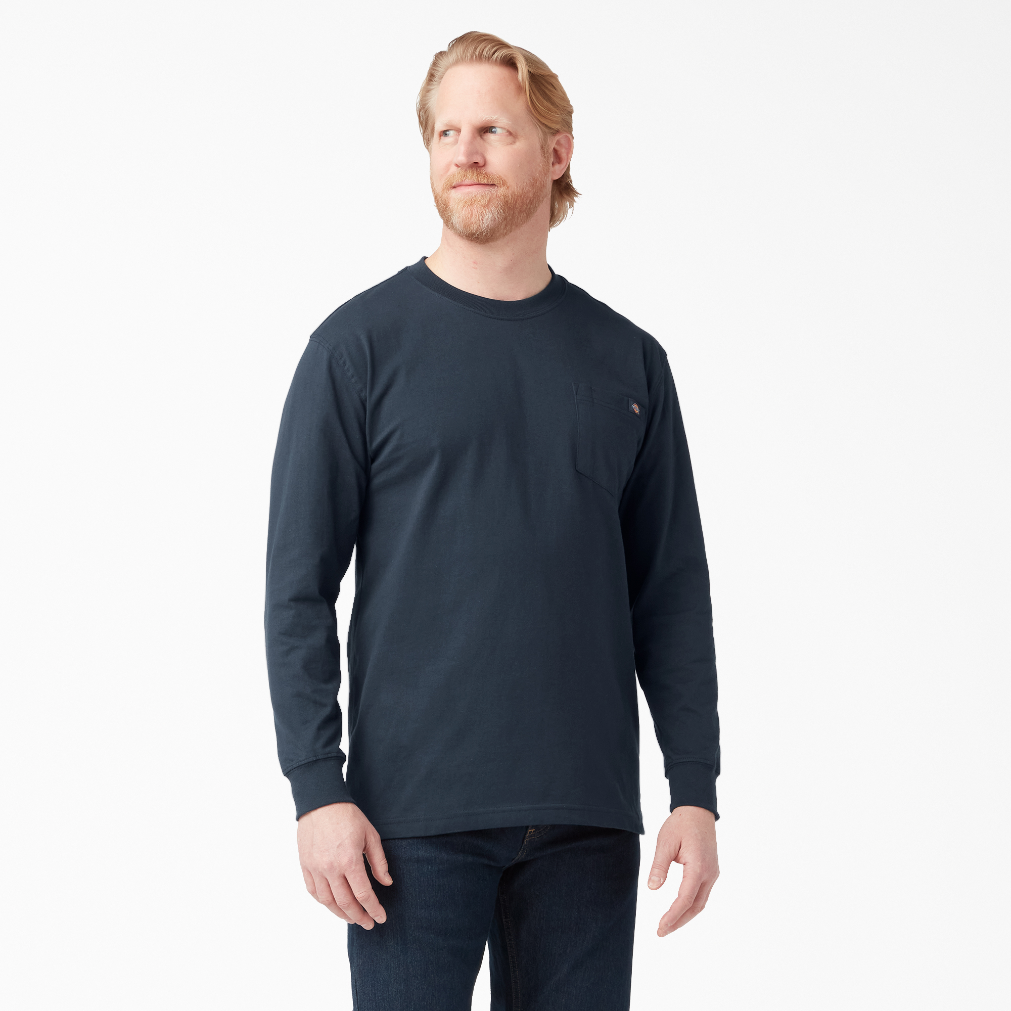 Long Sleeve Heavyweight Crew Neck T-Shirt - Dark Navy (DN)