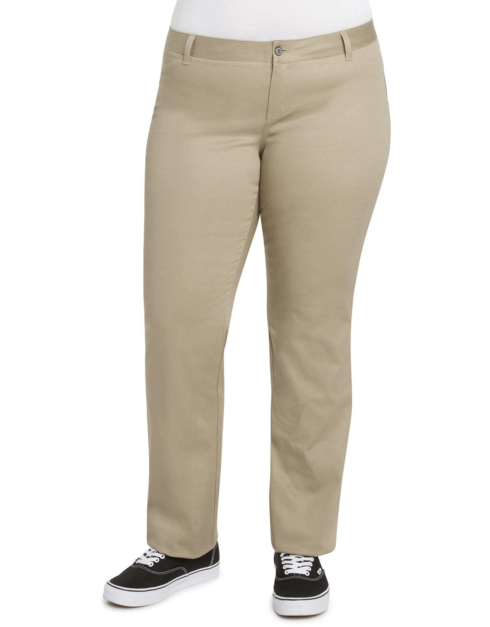 Dickies Girl Juniors' Plus Worker Pants - Khaki (KHA)