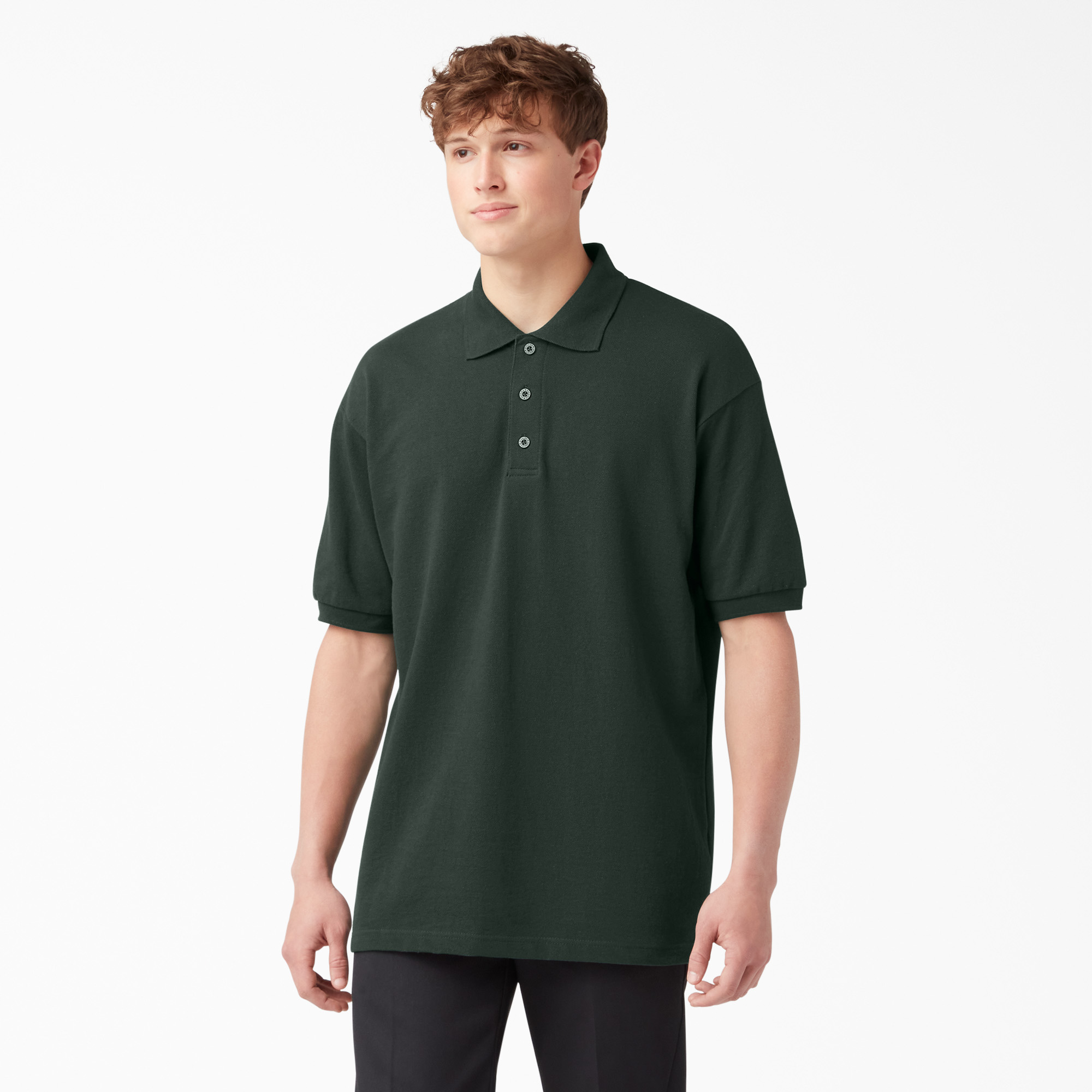 hunter green dri fit polo